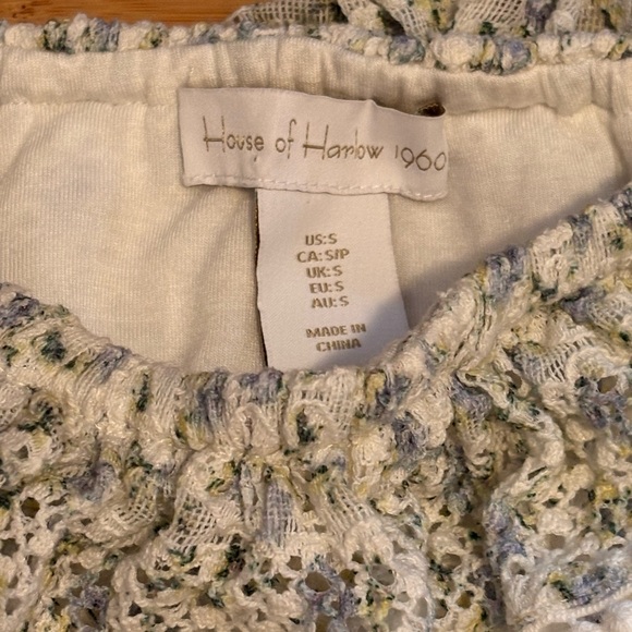 House of Harlow 1960 Floral Boho Lace Crop Top Mini Skirt Set Small - Picture 6 of 8